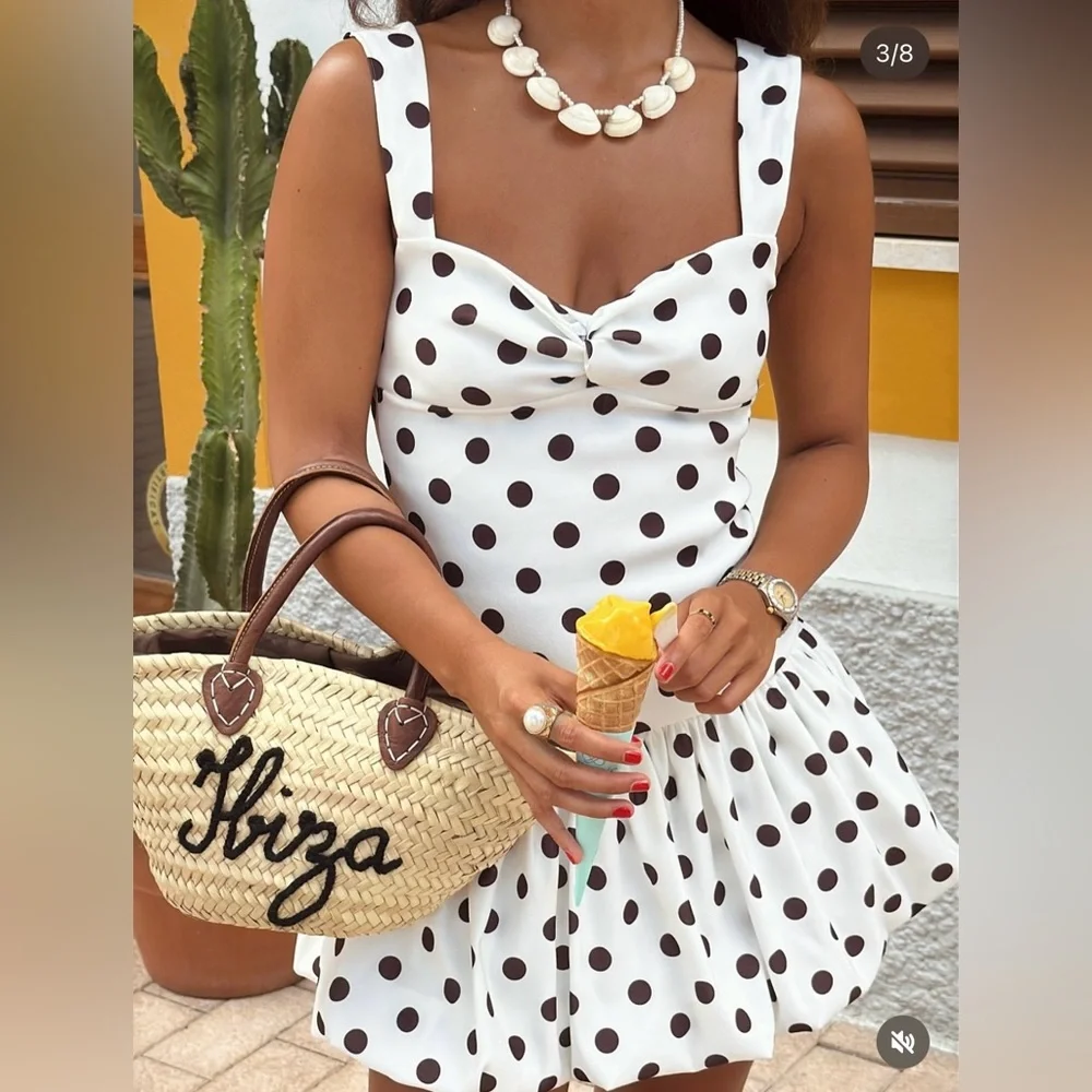 Zara Polka Dot Mini Dress - Picture 3 of 16